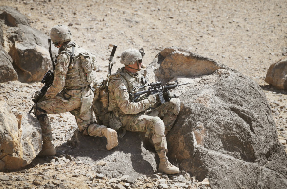U.S. Soldiers Provide Security Around Kandahar Airfield