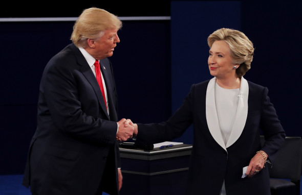 Candidates Hillary Clinton And Donald Trump Hold Second Presidential Debate At Washington University