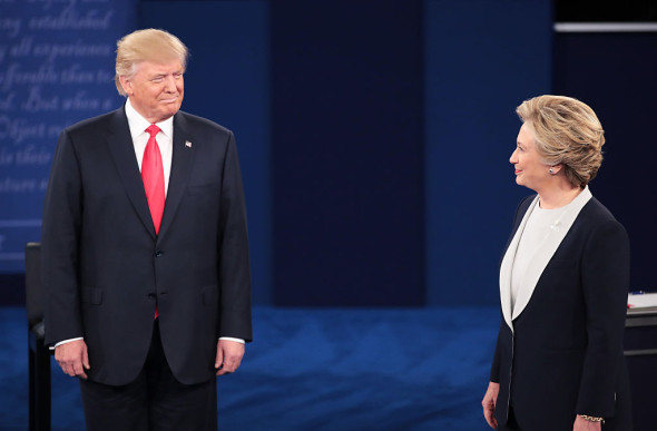 Candidates Hillary Clinton And Donald Trump Hold Second Presidential Debate At Washington University