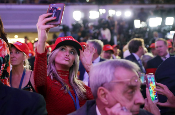 Republican Presidential Nominee Donald Trump Holds Election Night Event In New York City