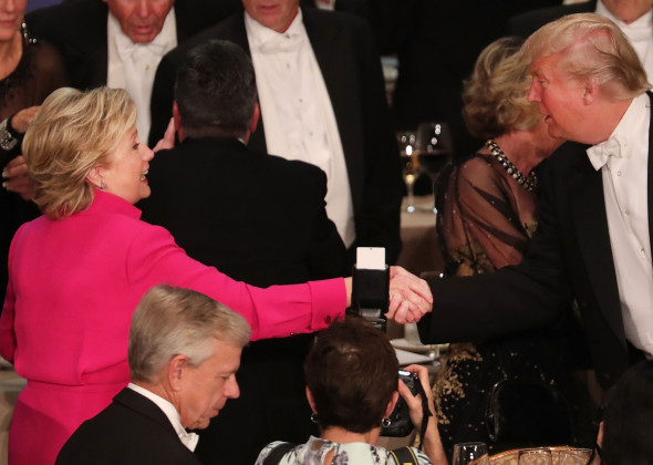 Donald Trump And Hillary Clinton Attend Alfred E. Smith Memorial Foundation Dinner