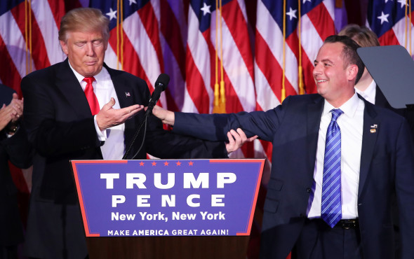 Republican Presidential Nominee Donald Trump Holds Election Night Event In New York City