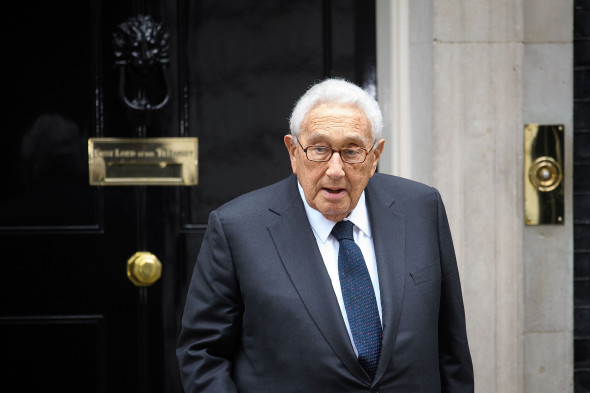Former Us Diplomat Henry Kissinger leaves Downing Street