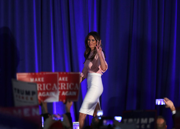 Melania Trump Campaigns For Her Husband In Pennsylvania