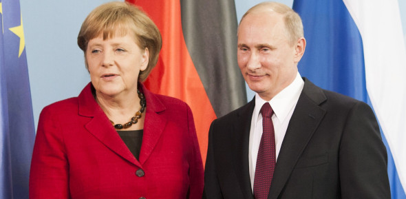 Putin Meets With Merkel In Berlin
