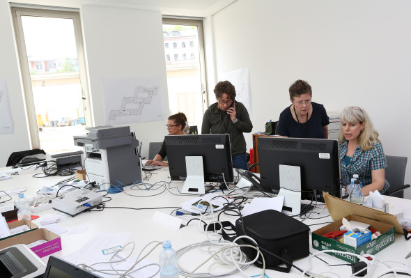 Interior Minister de Maiziere Moves Into New Office