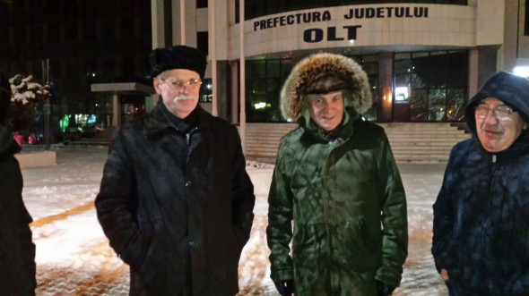 Protestatari batrani dar simpatici Olt 090217