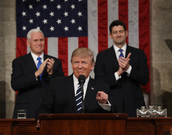 Donald Trump Delivers Address To Joint Session Of Congress