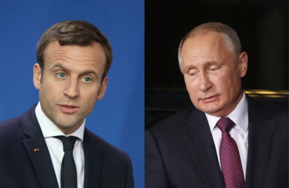 colaj macron putin getty