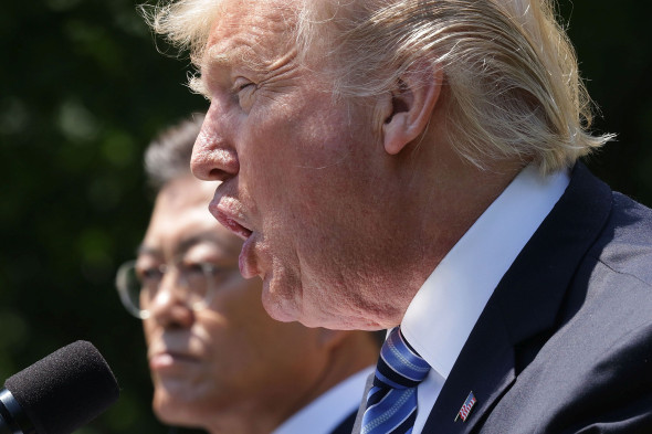 President Trump And South Korean President Moon Give Joint Remarks In Rose Garden Of White House