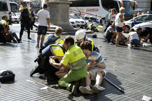 Thirteen Dead And Dozens Injured As Van Hits Crowds in Barcelona's Las Ramblas Area