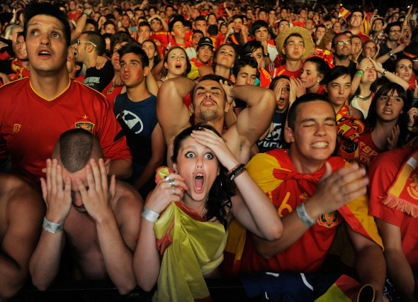 Spain Fans Watch The UEFA EURO 2012 Semi-Final Match Against Portugal