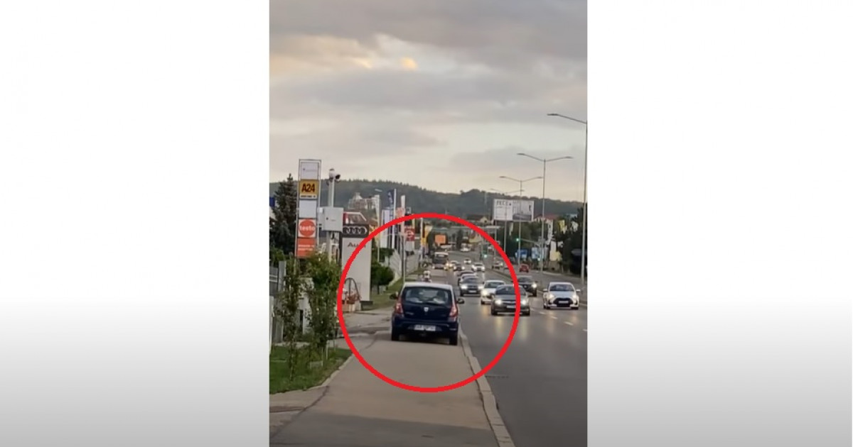 Un Ofer Din Arad A Fost Filmat N Timp Ce Circul Cu Ma Ina Pe Trotuar