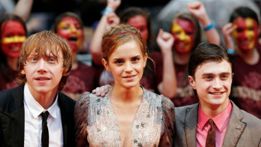 Daniel Radcliffe, Rupert Grint şi Emma Watson