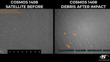 resyri spatiale fimlate prin telescop