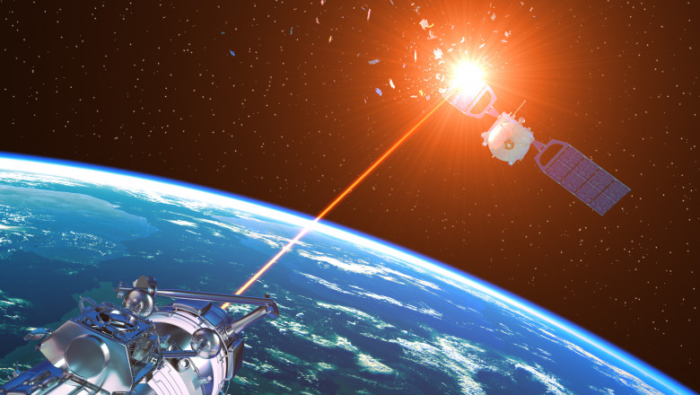 Laser Cannon Incapacitates Enemy Satellite In Space
