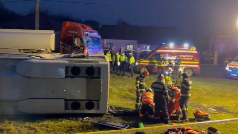 Accident grav în Bistrița Năsăud între un autocar și o cisternă