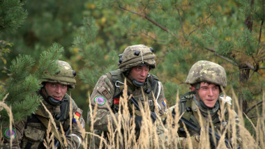 Participants of the International Rapid Trident 2019 military exercise involving the competition between Romanian and Ukrainian frontier guards, Lviv Region, September 25, 2019. Ukrinform. /VVB/