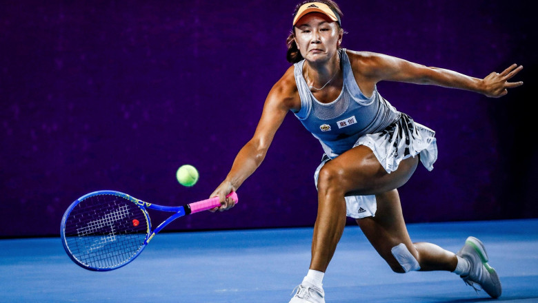 Jucătoarea de tenis chineză Peng Shuai, într-un meci la un turneul WTA.