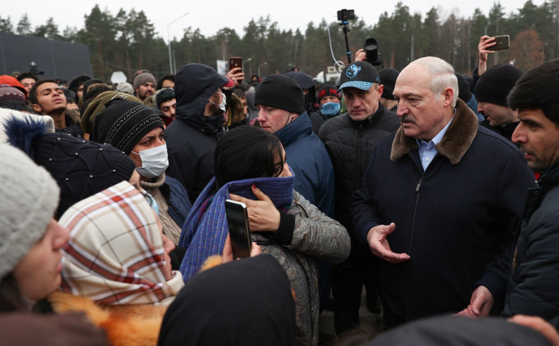 President Lukashenko visits refugee camp on Belarusian-Polish border