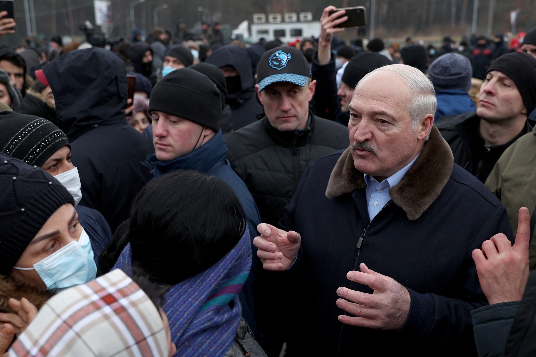 President Lukashenko visits refugee camp on Belarusian-Polish border