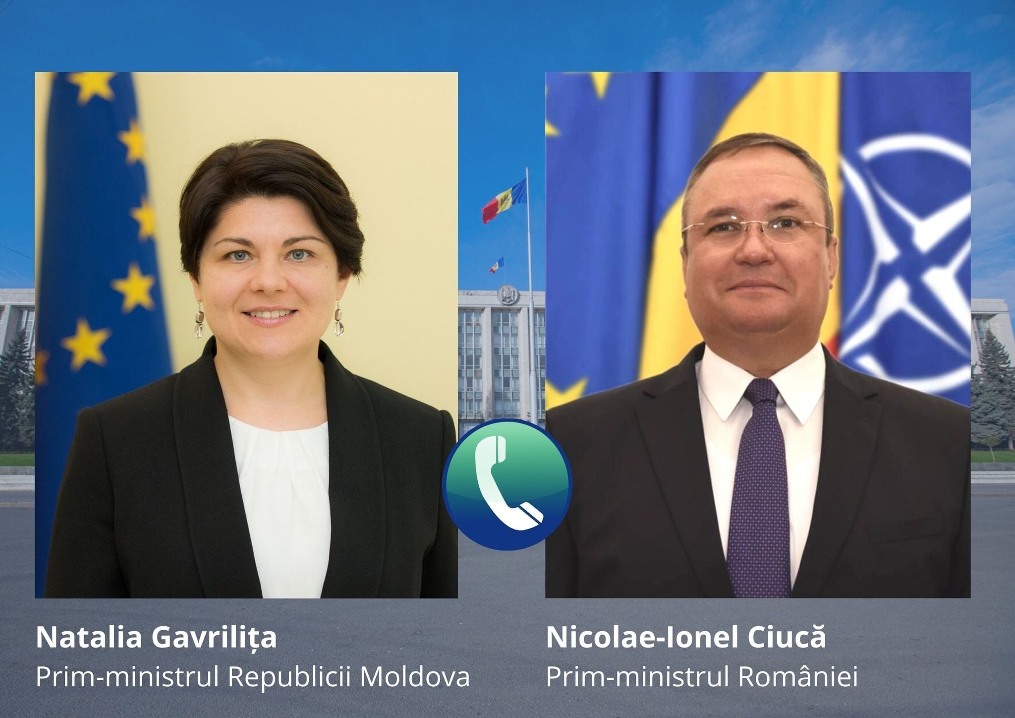 Prima convorbire telefonică între Nicolae Ciucă și premierul Republicii Moldova. Cum vrea Bucureștiul să întărească relația bilaterală