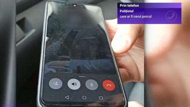 Telefon cu o convorbire video in care interlocutorul e blurat