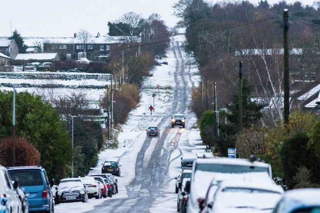 Storm Arwen UK, Holmfirth, West Yorkshire, UK - 27 Nov 2021