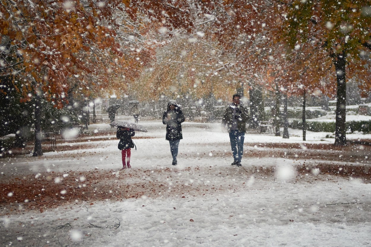 Storm Arwen in Pamplona, Spain - 28 Nov 2021