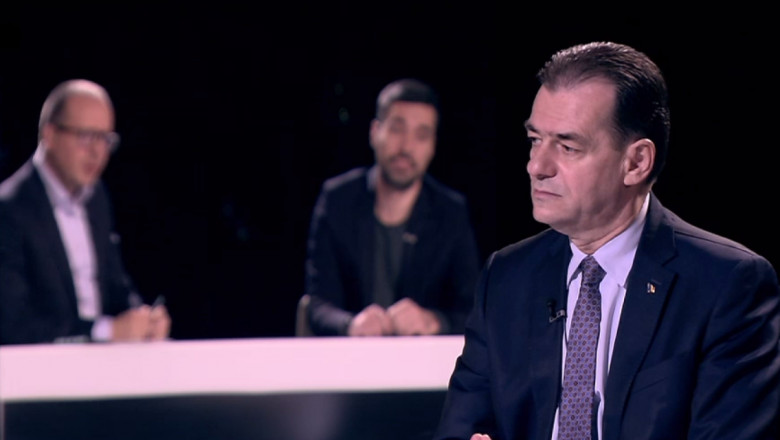 Ludovic Orban în studioul emisiunii „În fața ta”.