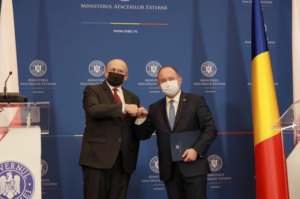 Aurescu: România și Polonia, preocupate de desfăşurările ameninţătoare de forţe ruseşti în proximitatea Ucrainei şi la Marea Neagră