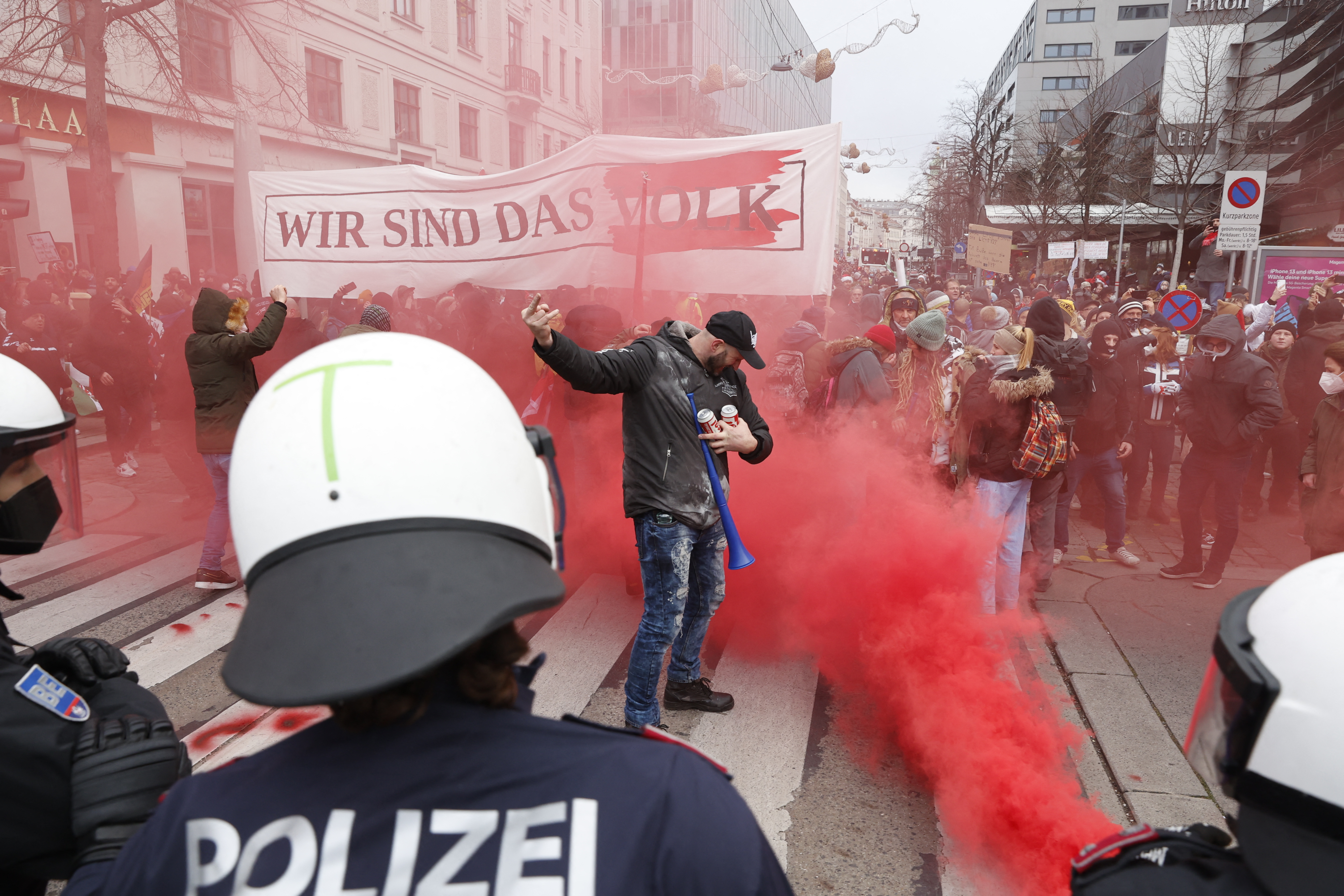 Protestele împotriva restricțiilor anti-Covid au continuat și în acest weekend în Austria
