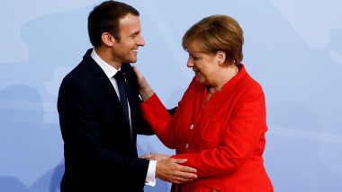 Întâlnire între Angela Merkel și Emmanuel Macron.