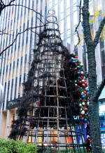 Fox Network's Christmas Tree Set on Fire, New York, USA - 08 Dec 2021