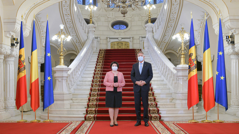 Klaus Iohannis a primit-o, joi, la Palatul Cotroceni, pe Natalia Gavriliţa, prim-ministrul Republicii Moldova