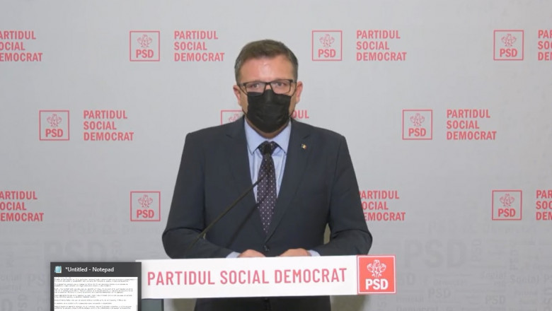 marius budai sustine o conferinta de presa la sediul psd