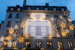 People shopping for Christmas in the chic district of rue du Faubourg Saint Honore.