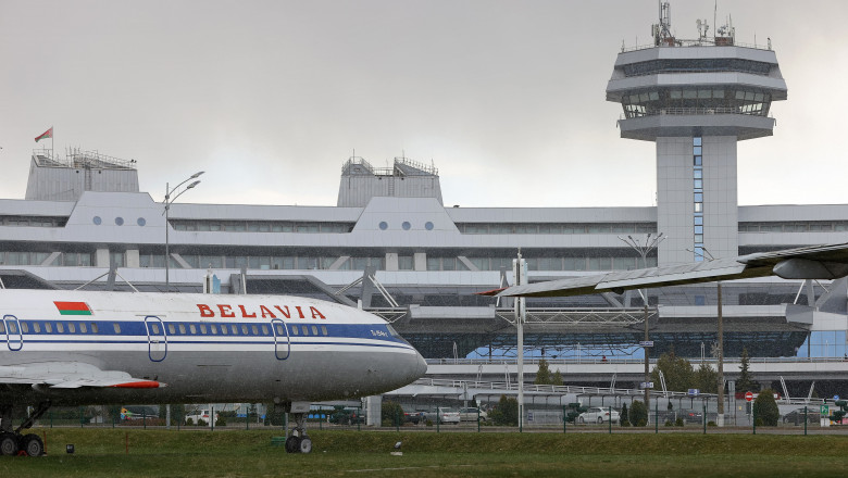 Avion al companiei aeriene de stat din Belarus, Belavia.
