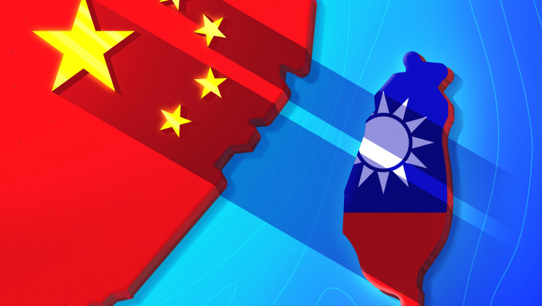 China and Taiwan relationship illustration