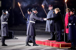 Military grand tattoo in honor of acting German Chancellor Angela Merkel, Berlin, Germany - 02 Dec 2021