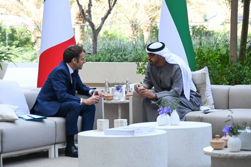 Macron And Crown Prince Meet - Abu Dhabi