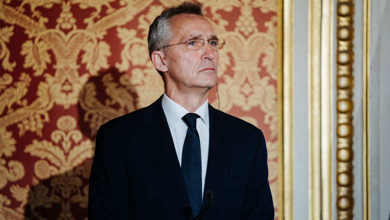 Jean-Yves Le Drian And Florence Parly Meet Jens Stoltenberg - Paris