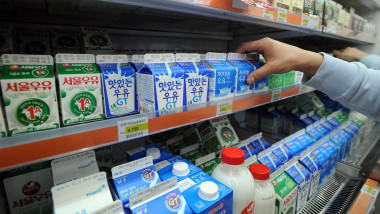 Lapte în magazin sud-coreean
