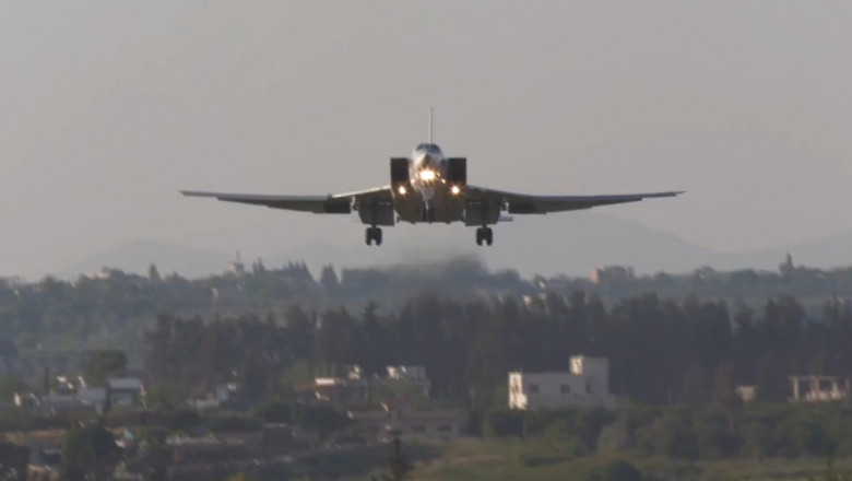 Russian Tu-22 long-range bomber lands at Russia's Khmeimim air base