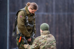 Rena Leir, Norway. 20th Nov, 2021. Rena 20211120.Princess Ingrid Alexandra visits Rena Leir. The visit is a confirmation gift from the Armed Forces. Here she gets parachute equipment on.Photo: Annika Byrde / NTB Credit: NTB Scanpix/Alamy Live News