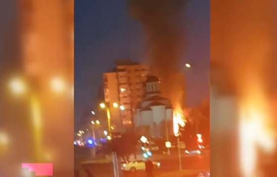 VIDEO. Incendiu violent la o biserică din Sectorul 2 al Capitalei