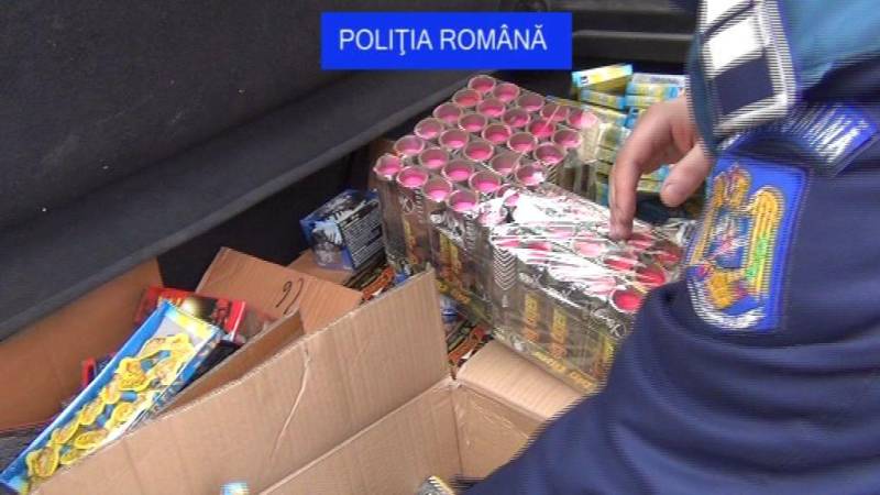 Cea mai mare captură de artificii din București. Unde erau ținute ascunse 5 tone de materiale pirotehnice, înainte să ajungă pe piață