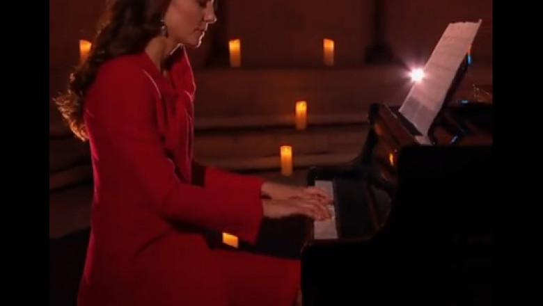 Ducesa Kate a surprins la un eveniment la Catedrala Westminster, unde a cântat la pian pentru prima oară în public