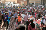 Protestatari la Khartoum