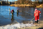 Winter Swimmers Take Christmas Day Dip